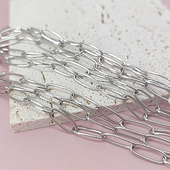 10 см Цепь 5.3 мм ширина, цвет платина (7894) купить в Воронеже | Заказать в интернет-магазине Viva Beads
