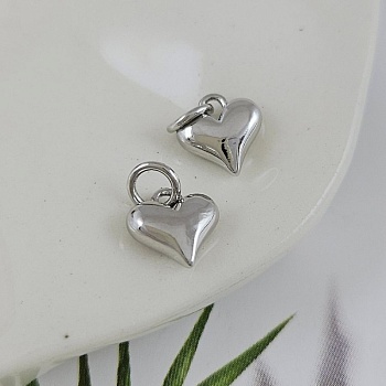 УЦЕНКА Подвеска Сердце 8.5x8.2x3.5 мм родиевое покрытие (9921-Р-УЦ)