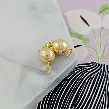 Замок магнитный 10 мм круглый, позолота 14К (3737-З) купить в Воронеже | Заказать в интернет-магазине Viva Beads
 Замок магнитный 10 мм круглый, позолота 14К (3737-З) купить в Воронеже | Заказать в интернет-магазине Viva Beads