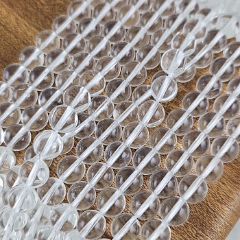 Нить 19 см Горный хрусталь натуральный ок. 8.7 мм, бусины гладкий шар,7А (7602-8-7А) для бижутерии купить с доставкой по России | Интернет‑магазин Viva Beads