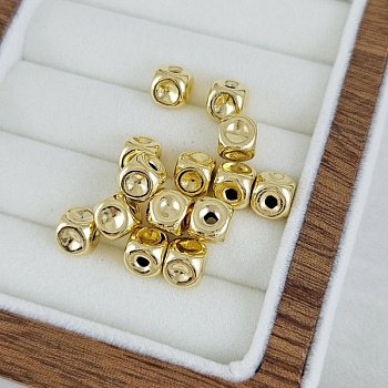 1 шт. Бусина разделитель 6.3х6.1 мм куб, позолота 14К (10253-З) купить с доставкой по России | Интернет-магазин Viva Beads