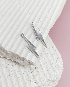 Подвеска Молния 22х3.5 мм родиевое покр. (8191-Р) купить с доставкой по России | Интернет-магазин Viva Beads