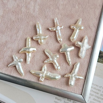 1 шт. Жемчуг речной барокко 28-36х16-23 мм, форма крест (6770) купить с доставкой по России | Интернет-магазин Viva Beads