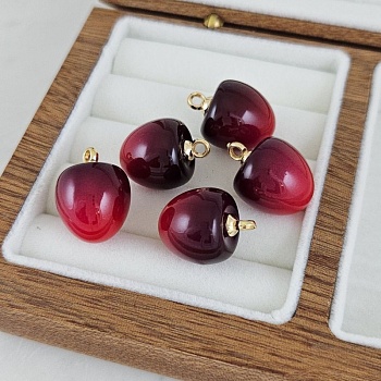 Подвеска Вишня 20.7x15.3 мм бордовый, акрил (10245) купить с доставкой по России | Интернет-магазин Viva Beads