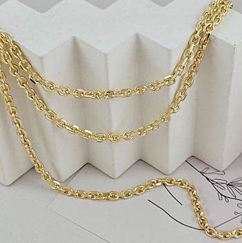 50 см Цепь 3.5-3.6 мм /ширина/ позолота (8126-З/3.5) купить в Воронеже | Заказать в интернет-магазине Viva Beads
 50 см Цепь 3.5-3.6 мм /ширина/ позолота (8126-З/3.5) купить в Воронеже | Заказать в интернет-магазине Viva Beads