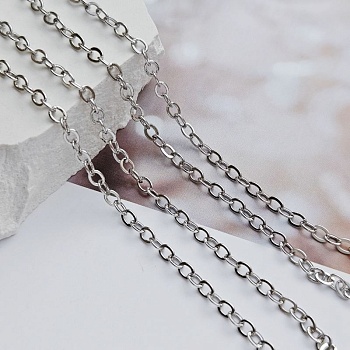 50 см Цепь 2.5 мм / толщина /  цвет платина (6441-П) купить в Воронеже | Заказать в интернет-магазине Viva Beads
