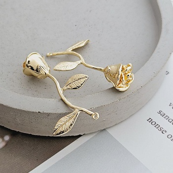 Подвеска Роза 38х9.8 мм позолота (8373-З) купить с доставкой по России | Интернет-магазин Viva Beads