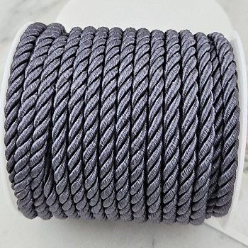 50 см Шнур витой нейлоновый ок. 5 мм серый (10166-СЕР) купить с доставкой по России | Интернет-магазин Viva Beads