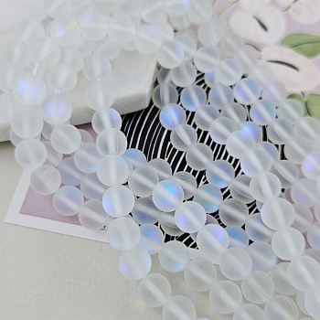 Нить 19 см Бусины матовые 8 мм стекло, имитация опала (7297-БЕЛ) купить в Воронеже | Заказать в интернет-магазине Viva Beads
 Нить 19 см Бусины матовые 8 мм стекло, имитация опала (7297-БЕЛ) купить в Воронеже | Заказать в интернет-магазине Viva Beads