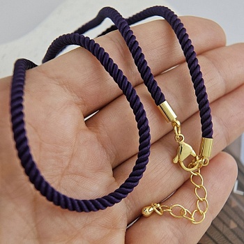 УЦЕНКА Шнур витой нейлоновый 44 см, толщина 3 мм, цвет темно-фиолетовый (9657-УЦ) купить | Заказать в интернет-магазине Viva Beads
 УЦЕНКА Шнур витой нейлоновый 44 см, толщина 3 мм, цвет темно-фиолетовый (9657-УЦ) купить | Заказать в интернет-магазине Viva Beads