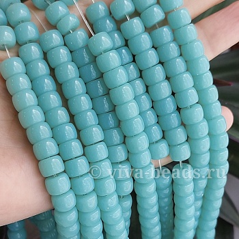 10 шт. Рондель 8х6 мм бирюза стекло (6491-БИР) купить в Воронеже | Заказать в интернет-магазине Viva Beads
 10 шт. Рондель 8х6 мм бирюза стекло (6491-БИР) купить в Воронеже | Заказать в интернет-магазине Viva Beads