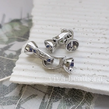 Замок из двух карабинов 25 мм родиевое покрытие (6909-Р) купить в Воронеже | Заказать в интернет-магазине Viva Beads
 Замок из двух карабинов 25 мм родиевое покрытие (6909-Р) купить в Воронеже | Заказать в интернет-магазине Viva Beads