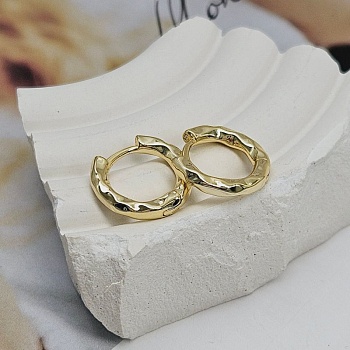 Швензы кольца, бублики, конго, мятые 17х3 мм позолота (6748-З)