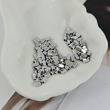 10 шт. Бусина разделитель 4х2 мм прямоугольная, родиевое покрытие (9907-Р) купить в Воронеже | Заказать в интернет-магазине Viva Beads
