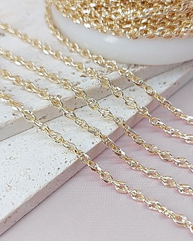 50 см Цепь 3 мм /толщина/ позолота (8121-З) купить в Воронеже | Заказать в интернет-магазине Viva Beads
