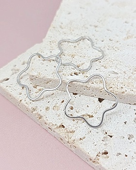 Подвеска-коннектор Цветок 20 мм родиевое покр. (7955-Р) купить с доставкой по России | Интернет-магазин Viva Beads