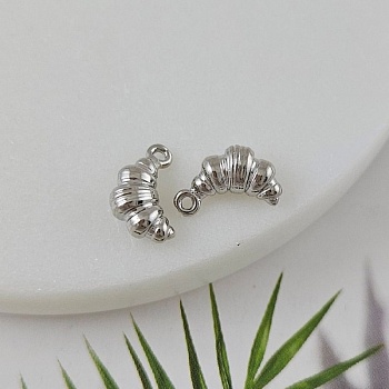 Круассан 12.6x7.3х4.6 мм, родиевое покрытие (9952-Р) купить с доставкой по России | Интернет-магазин Viva Beads