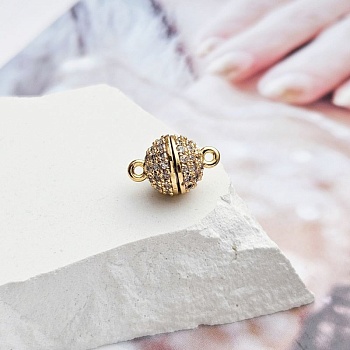 Замок магнитный с фианитами 8 мм позолота 14к (8589-З) купить в Воронеже | Заказать в интернет-магазине Viva Beads
 Замок магнитный с фианитами 8 мм позолота 14к (8589-З) купить в Воронеже | Заказать в интернет-магазине Viva Beads