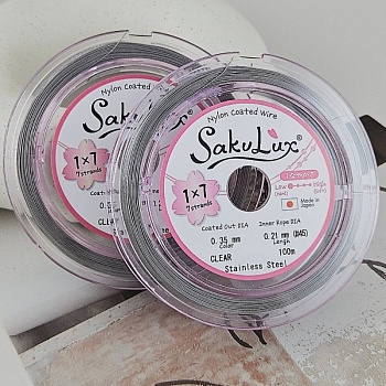 1 м Тросик SakuLux / FLEXY 7 0.35 мм цвет стальной (6440-0.35-С) купить в Воронеже | Заказать в интернет-магазине Viva Beads
