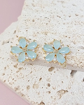 Подвеска Цветок с фианитами 13.3х12.4 мм позолота (7953-З) купить с доставкой по России | Интернет-магазин Viva Beads