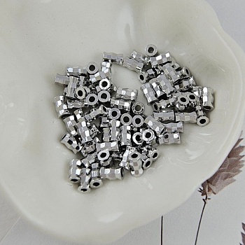 10 шт. Бусина разделитель 5х2.8 мм граненая трубочка, родиевое покрытие (9917-Р) купить в Воронеже | Заказать в интернет-магазине Viva Beads
