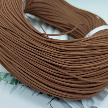 1 метр Шнур кожа 2 мм НЕ ОКРАШ. (746-НОКР) купить | Заказать в интернет-магазине Viva Beads
