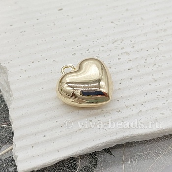 Подвеска Сердце 20x18х10 мм позолота (8449-18-З) Подвеска Сердце 20x18х10 мм позолота (8449-18-З)