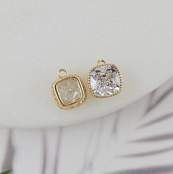 Подвеска с фианитом 8.3х7х4.1 мм прозрачный, позолота 14К (7313-7-БЗ) купить с доставкой по России | Интернет-магазин Viva Beads