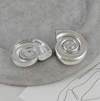 УЦЕНКА Подвеска Ракушка 25х21.8 мм родиевое покрытие (8713-Р)