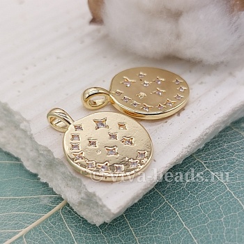 УЦЕНКА Подвеска с фианитами 19.5x14x4 мм позолота (4434-УЦ)