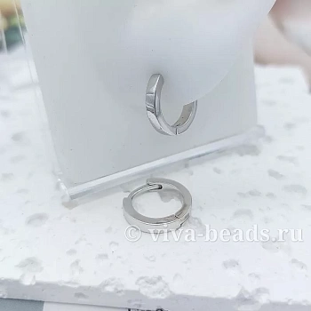 УЦЕНКА Серьги кольца, бублики, конго 14х2.5 мм родиевое покр. (7147-Р-УЦ) УЦЕНКА Серьги кольца, бублики, конго 14х2.5 мм родиевое покр. (7147-Р-УЦ)