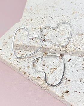 Подвеска-коннектор Сердце 18.4х20.9 мм родиевое покр. (7954-Р) купить с доставкой по России | Интернет-магазин Viva Beads