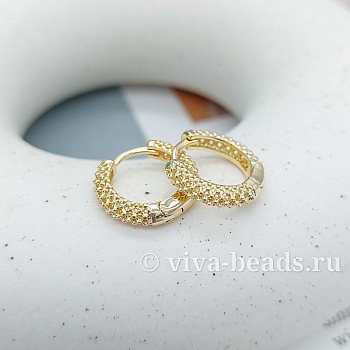 Швензы кольца, бублики, конго, 17х3.3 мм позолота (7409-З) Швензы кольца, бублики, конго, 17х3.3 мм позолота (7409-З)