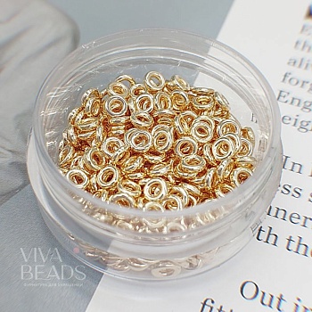 10 шт. Колечки неразъемные/разделители 4х1 мм позолота (6684-З) соединительные колечки и кольца-коннекторы купить с доставкой по России | Интернет-магазин Viva Beads