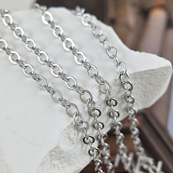 50 см Цепь 3 мм / толщина / родиевое покрытие (7519/3-Р) купить в Воронеже | Заказать в интернет-магазине Viva Beads
 50 см Цепь 3 мм / толщина / родиевое покрытие (7519/3-Р) купить в Воронеже | Заказать в интернет-магазине Viva Beads