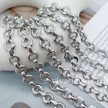 10 см Цепь 10 мм (толщина) родиевое покр. (5142-Р) купить с доставкой по России | Интернет-магазин Viva Beads