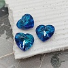 Подвеска Сердце 12 мм Bermuda Blue хрустальное стекло (6656-ББ)