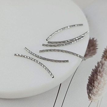 Бусина трубочка 30x1.4 мм родиевое покрытие (7914-30-Р) купить в Воронеже | Заказать в интернет-магазине Viva Beads
