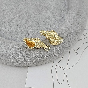 Подвеска Ракушка 21.8х10.4 мм позолота 14К (7350-З) купить с доставкой по России | Интернет-магазин Viva Beads