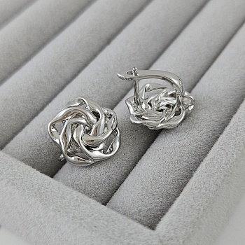 Швензы 16.5х15.5 мм с английским замком, родиевое покрытие (10002-Р) швензы для серег купить с доставкой по России | Интернет-магазин Viva Beads