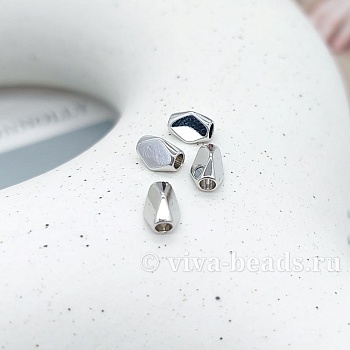 1 шт. Бусина разделитель 6x4 мм родиевое покр. (7386-Р) купить в Воронеже | Заказать в интернет-магазине Viva Beads
