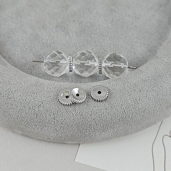 1 шт. Бусина разделитель 6.2х1.3 мм с текстурой, родиевое покрытие (9436-Р) купить в Воронеже | Заказать в интернет-магазине Viva Beads
 1 шт. Бусина разделитель 6.2х1.3 мм с текстурой, родиевое покрытие (9436-Р) купить в Воронеже | Заказать в интернет-магазине Viva Beads