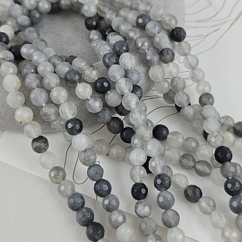 Нить 18 см Кварц дымчатый 6 мм граненые круглые бусины (9202-6) купить в Воронеже | Заказать в интернет-магазине Viva Beads
