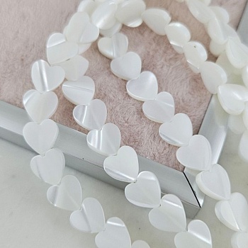 1 шт. Перламутр натуральный ок. 10 мм бусина Сердце, белый (6118) для бижутерии купить с доставкой по России | Интернет‑магазин Viva Beads