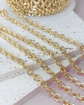 10 см Цепь 4.2 мм /ширина/ позолота (8126-З) купить в Воронеже | Заказать в интернет-магазине Viva Beads
