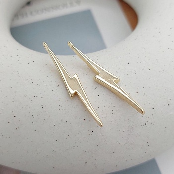 Подвеска Молния 32x4.6 мм позолота (7665-З) купить с доставкой по России | Интернет-магазин Viva Beads