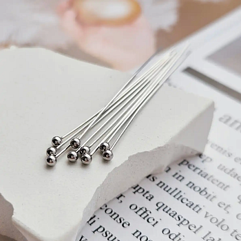 10 шт. Пины с шариком 30х0.5 мм нержавеющая сталь (8658) пины и штифты для бижутерии купить с доставкой по России | Интернет-магазин Viva Beads