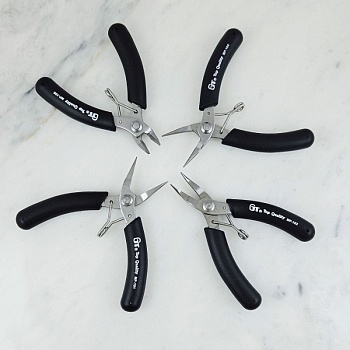 4 шт. Набор инструментов: кусачки, круглогубцы, тонкогубцы, утконосы GT (НАБОР-GT) инструмент для сборки украшений купить с доставкой по России | Интернет-магазин Viva Beads