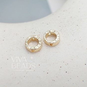 Рамка для бусин 6 мм позолота 18К (7586-З) купить в Воронеже | Заказать в интернет-магазине Viva Beads
