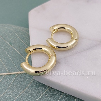 Швензы конго (кольца, бублики) 20х4.5 мм позолота (5454-З)